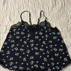 STATE Navy Floral Lace Cami